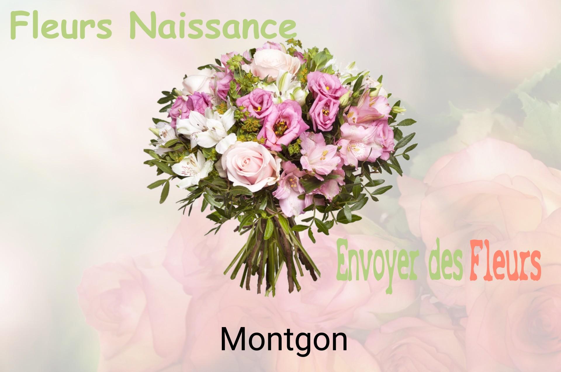 Bouquet de fleurs de naissance livré à Montgon