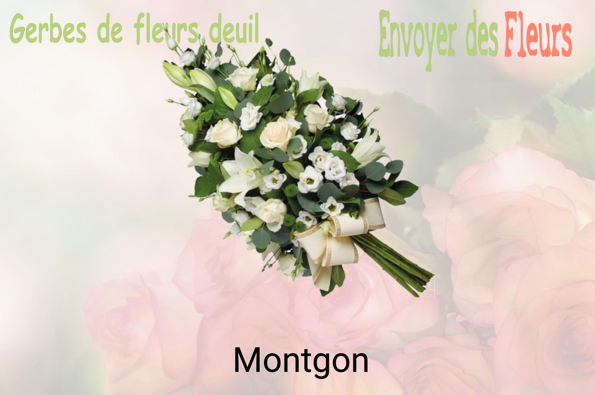 Gerbe de fleurs de deuil livrée à Montgon